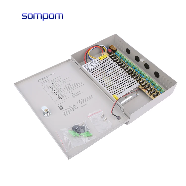  SOMPOM 12V 15A 18CH CCTV 180W переключатель питания для камеры видеонаблюдения