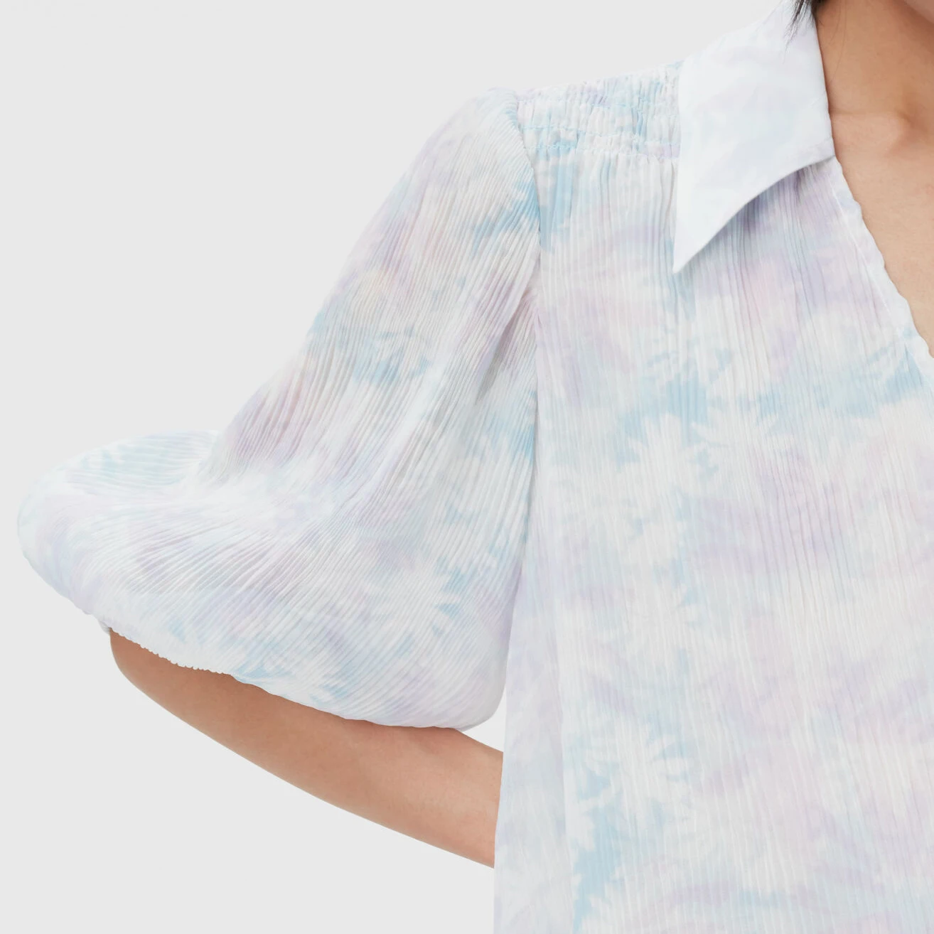 Trendy Custom Women Casual Short Dress Puff Sleeve V Neck Korea Summer Fashion Chiffon Dress 2022