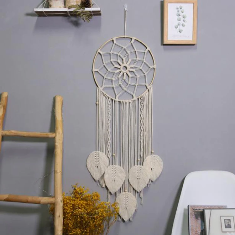 Wall Hanging Decoration Boho Macrame Dream Catcher Tapestry Home Decor Ramadan Owl Star Moon Ornaments for Baby Kid Room Nursery