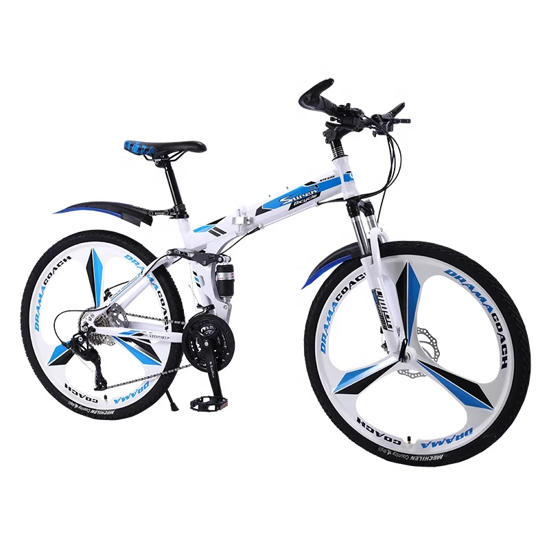 Folding Mountain bike wholesale Customized OEM carbon Steel Frame full suspension Foldable Bicycle