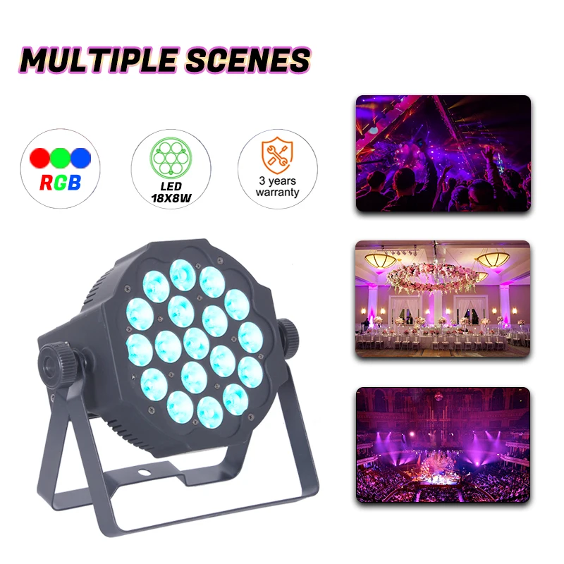 Dj Party Disco Wedding Stage 18pcs Rgbw DMX Control 3in1 Led Par Light