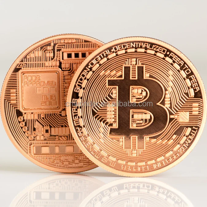 Customized copper steel alloy material BTC exquisite gift commemorative coin