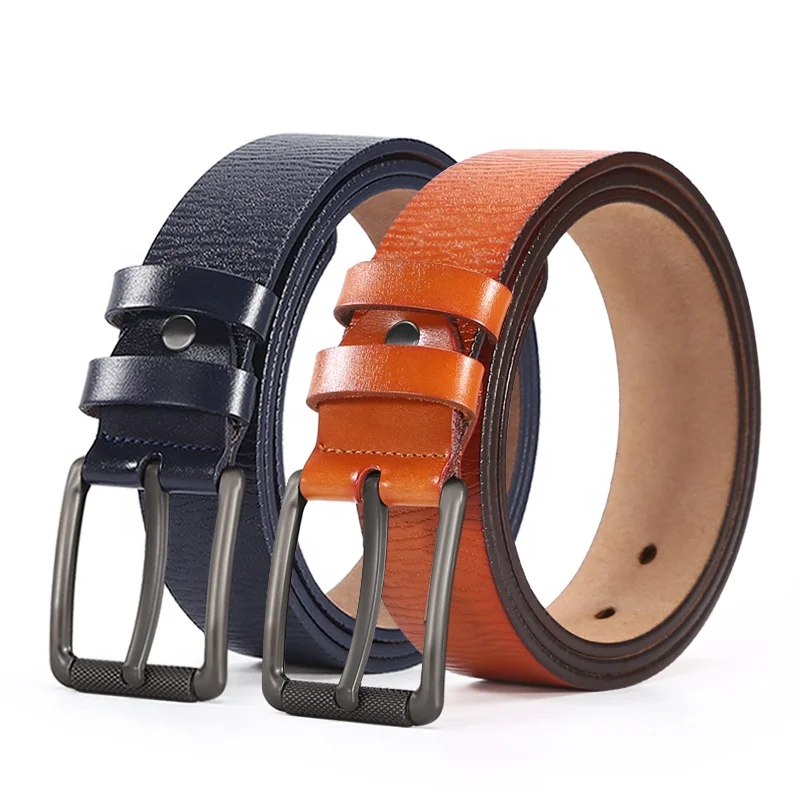 Drop shipping male classic vintage pin buckle luxury strap cow genuine leather belt for man