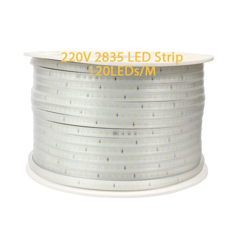 GMYH003 220V LED Strip Light Transparent PVC 2835 120 LEDs/m Waterproof 8MM IP65 5/6W Flexible strip led light