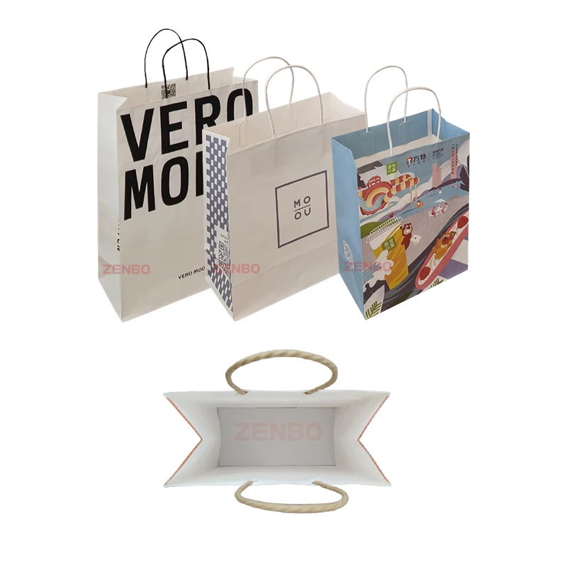 Digital gift bag making machine;shopping bag with handle making machine ZB1260S-450S