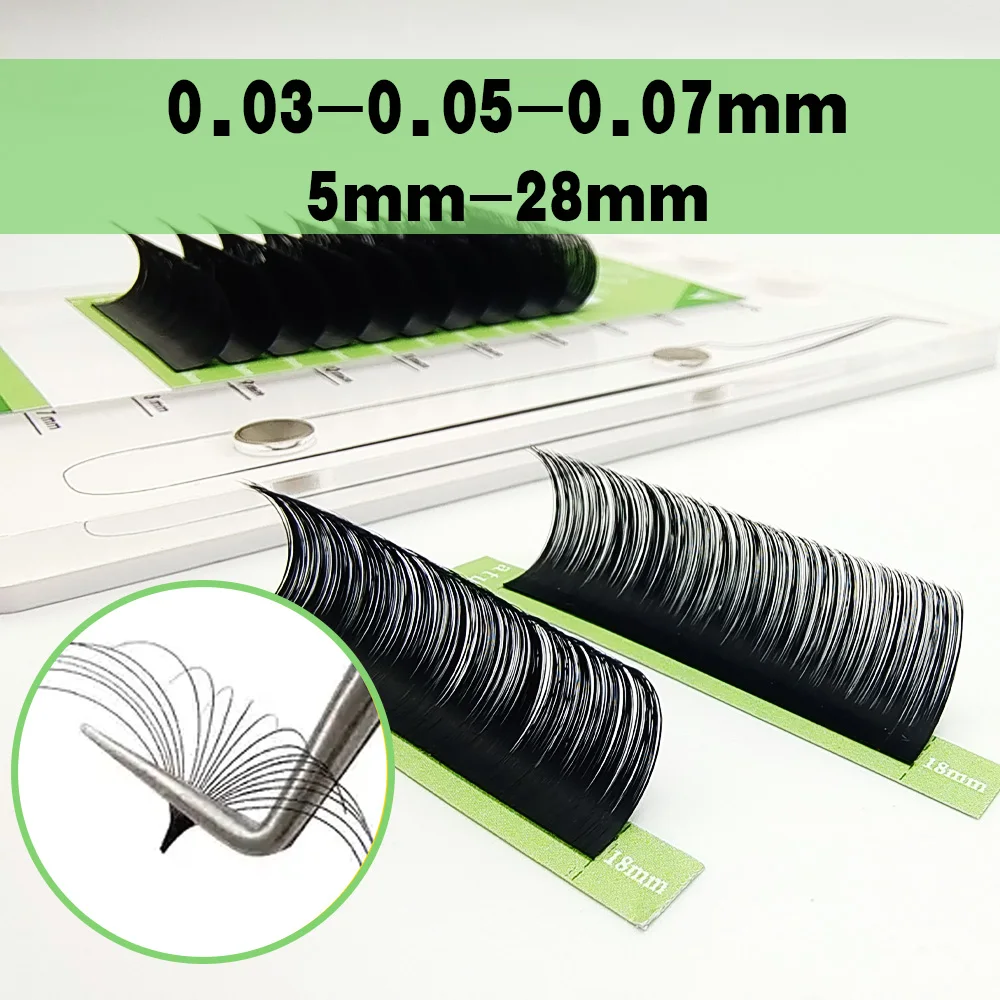 Hilash EYELASH Extension supplies Handmade Individual Classic Bulk Private Label Eyelash Extension PBT material Lash Extensions