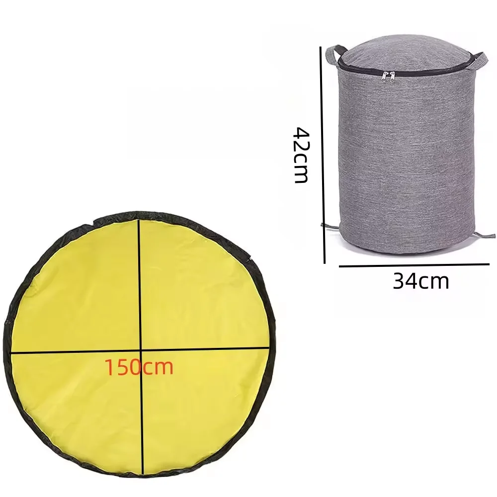Collapsible toy storage bucket Lego doll storage basket Large capacity detachable play mat storage bucket