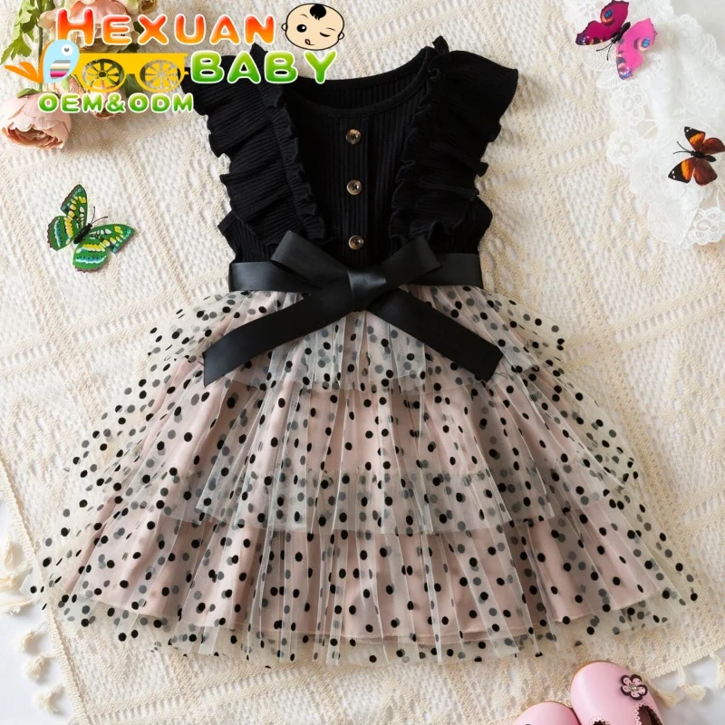 new arrival korea casual summer stylish toddler kids spring spot clothing wholesale tank top girl clothes vest skirt