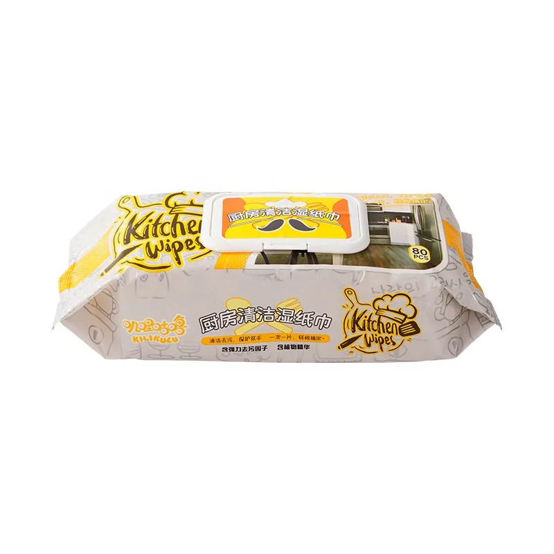 Kitchen Wipes For Surface Cleaning ,With APG Decontamination Factor And Aloe
