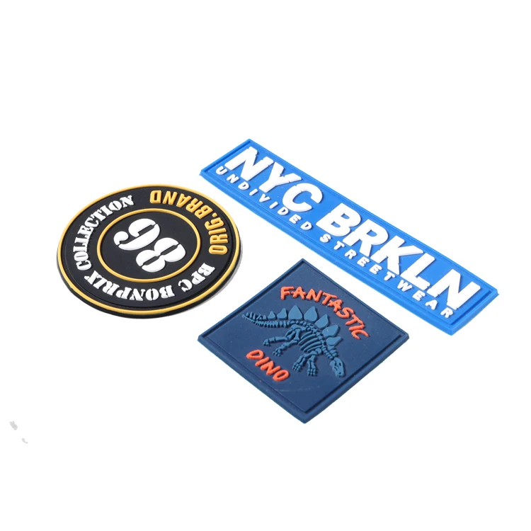 Custom Silicone Rubber PVC Clothing Badge 3D Logo Embossed Printing Garment Accessory Champions League Label Patches