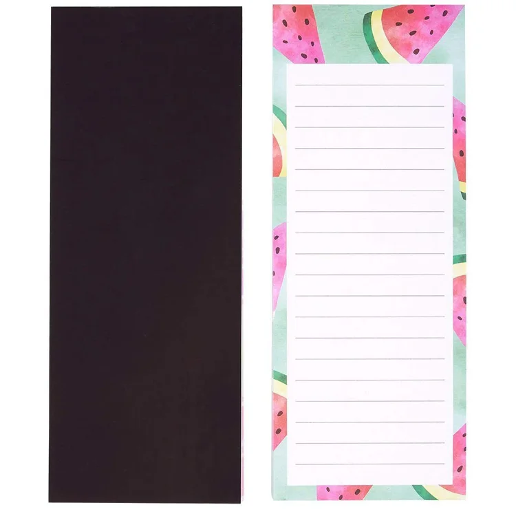 Wholesale colorful fruit design 60 sheets 3.5 x 9 inches to do list magnetic creative memo pad for fridge