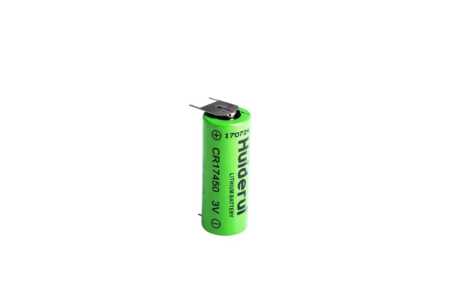 CR17450 Battery LiMnO2 Primary Lithium Battery 2500mAh 3V Huiderui China for Portable Intelligent instruments Lightings IoT