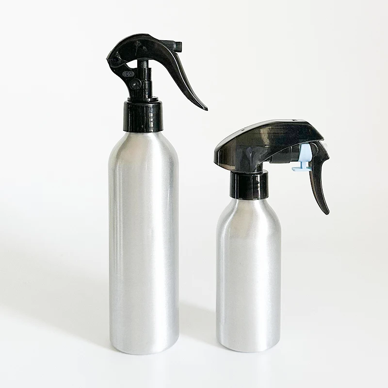 stainless steel skincare packaging 400 ml 8oz circle aluminium pump lotion and shower gel cosmetic bottle