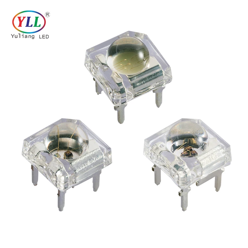 Yuliang Customizable 5mm Multichip Piranha led 2chips 3chips 4chips Red Yellow Green Blue for Brake light boat light car light