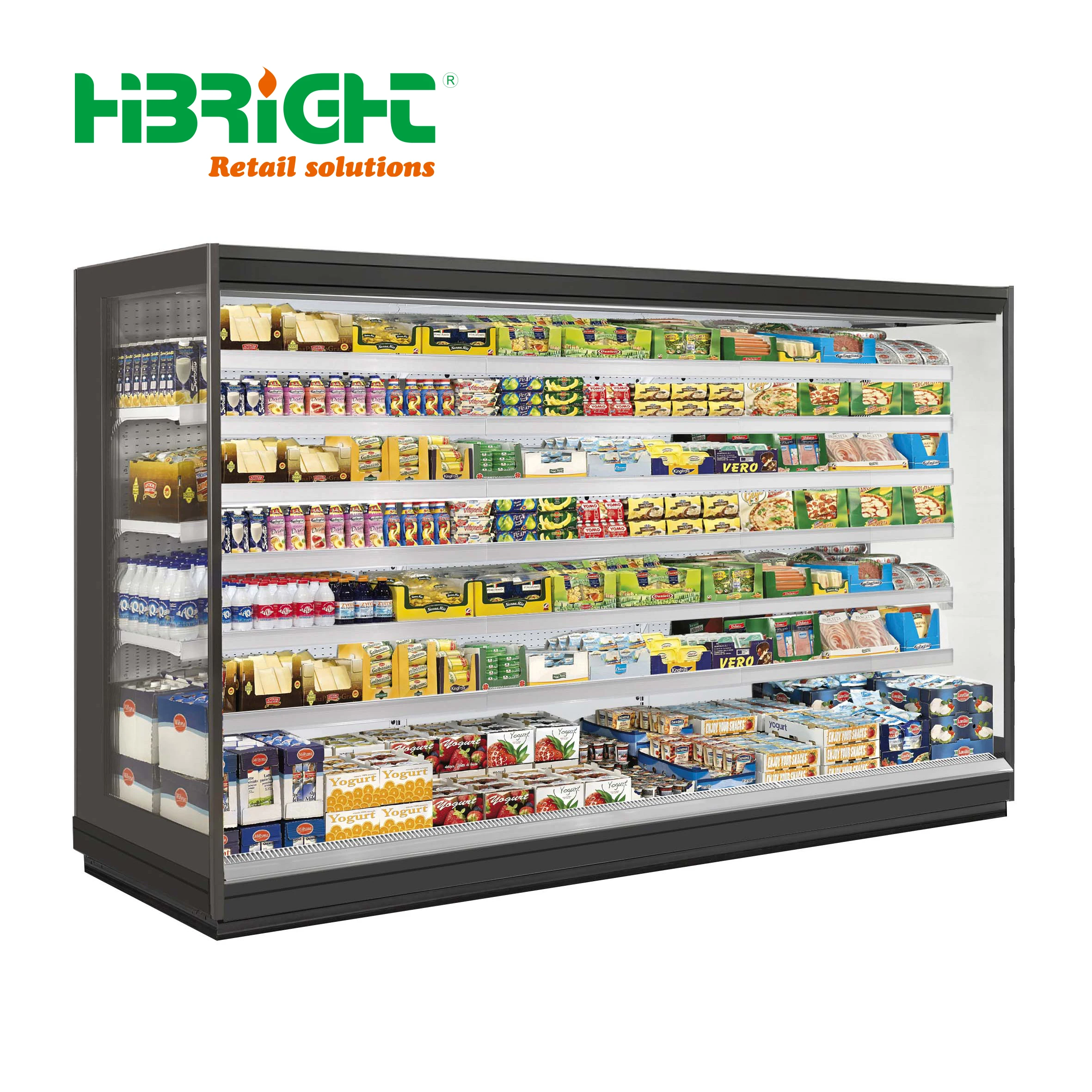 Commercial Display Freezer Convenience Drink Vegetable Storage Supermarket Air Cooling Chiller