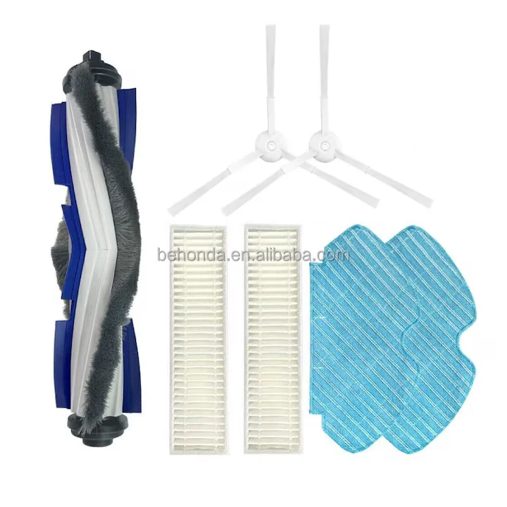 Kit Fit For Rowentas Tefal 60 RR7427 RR7447 RG7447 Roller Spin Brush Hepa Filter Mop Cloth Robotic Vacuum Cleaner Parts