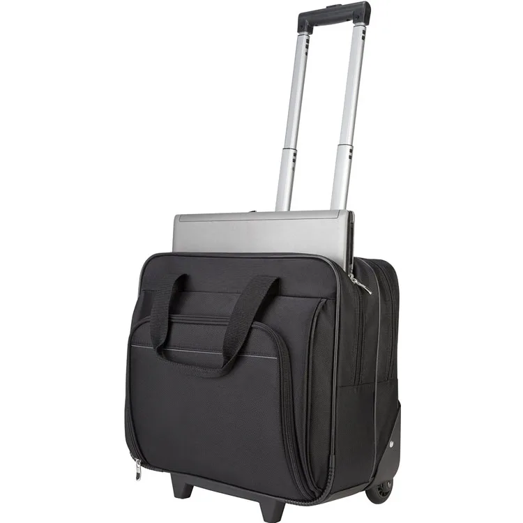 Designed 16 Inch Mens Briefcase Trolley Laptop Case 1200D Polyester Business Travel Bag On Wheels
