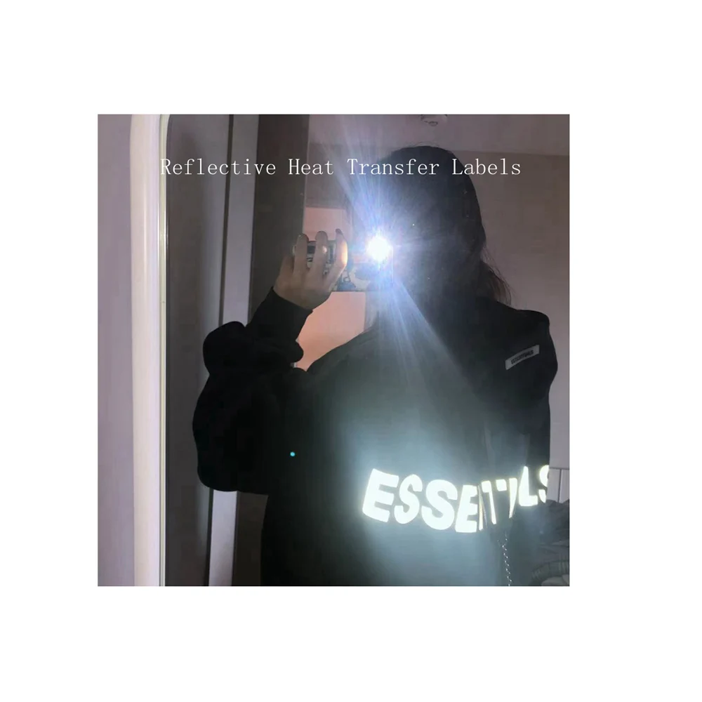 Изготовленный На Заказ светоотражающий печатный логотип отражающий теплопередающий винил для