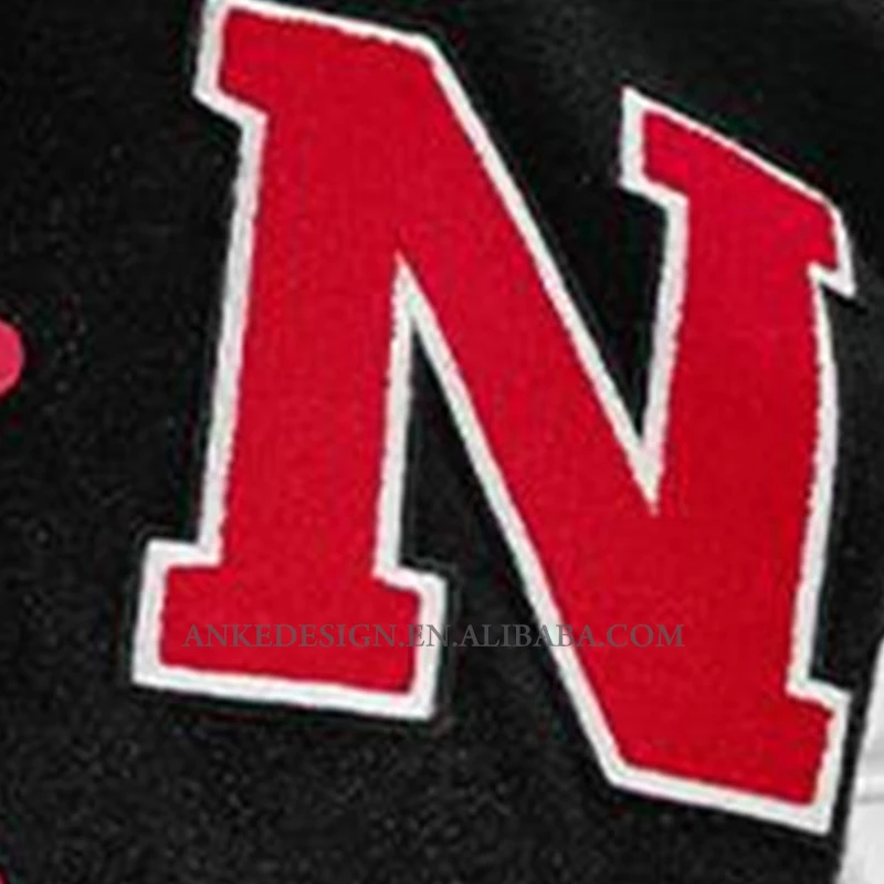 Varsity Jacket Leather Sleeves Black And White Varsity Jacket Bomber Cropped Jacket For Men