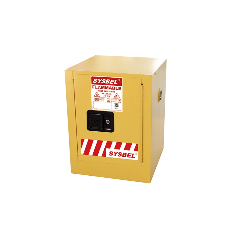 SYSBEL CE Approved OSHA Standard 4 Gal 15L Single Door Cheap Flammable Liquids Cabinet Lab Storage Cabinet