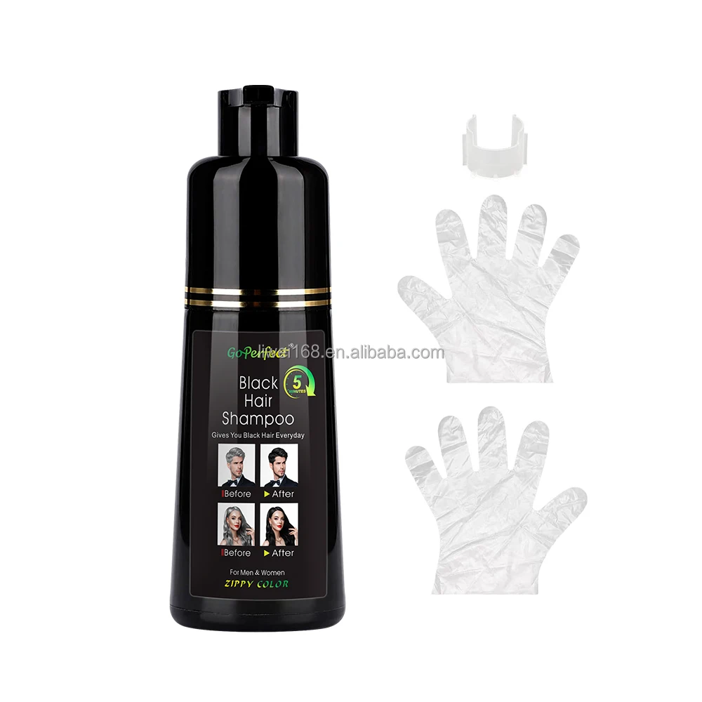 Popular Argan Oil Hair Dye Shampoo Private Label Herbal Permanent Hair Color in Cream Form Free Sample Black Hair Dye for Men