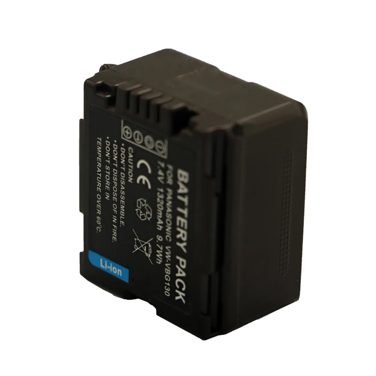 
1250mAh Battery Replacement for Panasonic HC-X800, HC-X920, HDC-HS900, HDC-SD800, HDC-SD900, P/N VW-VBN130, VW-VBN130E, VW-VBN1 