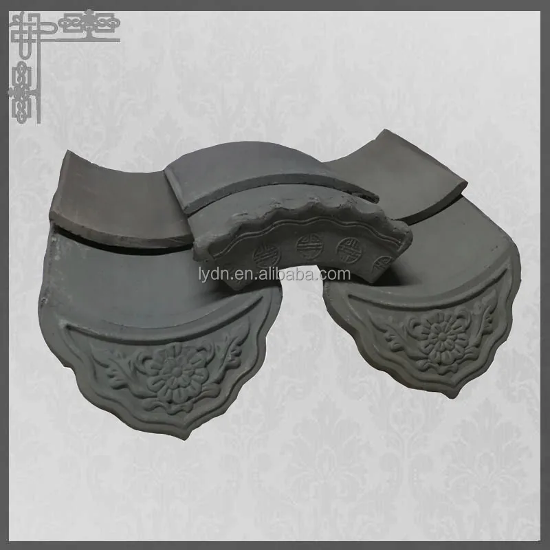Chinese traditional residential house antique cheap clay roof tiles