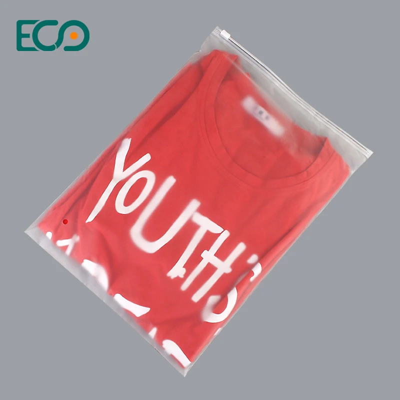 Reusable Printing Transparent Cloth Cosmetic Underwear Bag Ziplock Customized Plastic Package With Zip Lock Warning Text