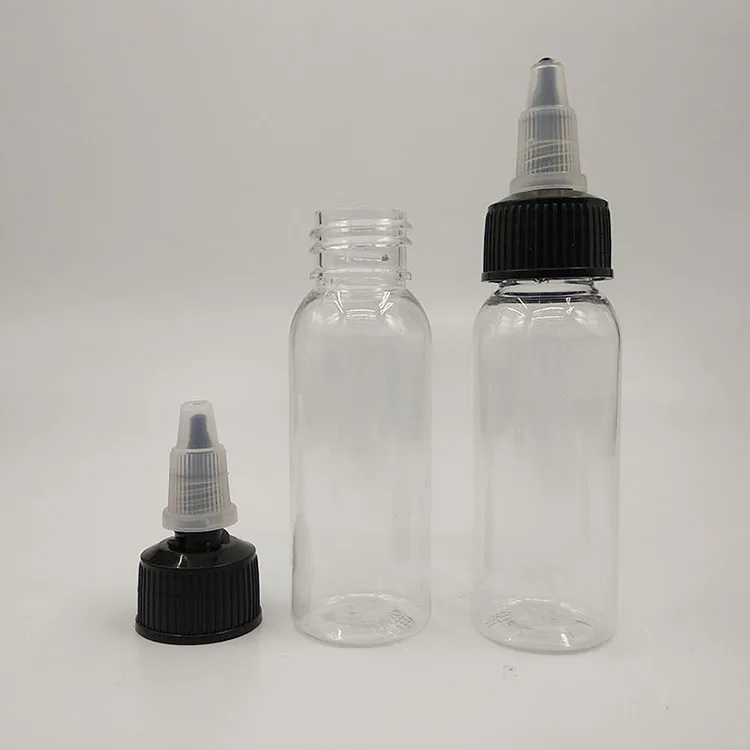 wholesale empty disposable squeeze liquid dropper bottle clear pet plastic bottles with flip cap bottle