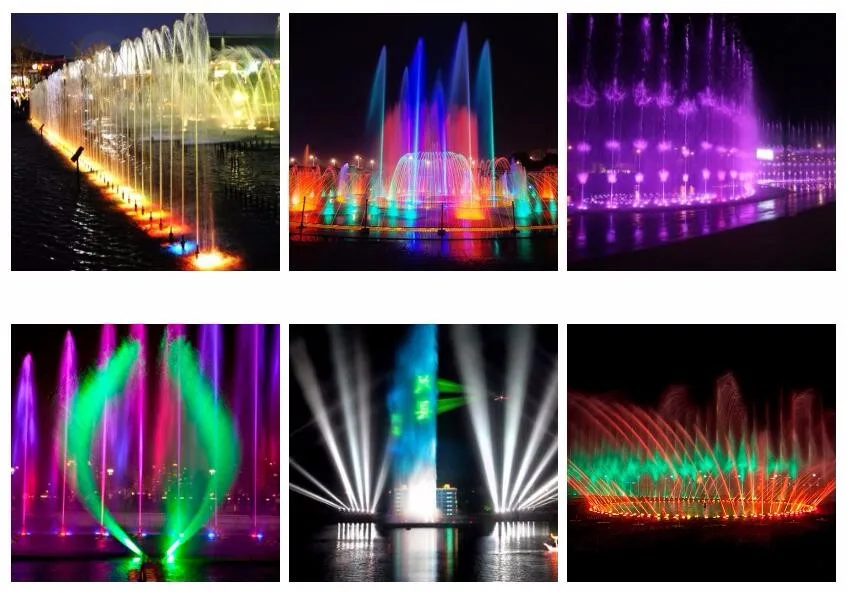 Low Voltage DC24V Stainless Steel Housing Underwater IP68 RGB Color Changing 12W DMX LED Fountain Light