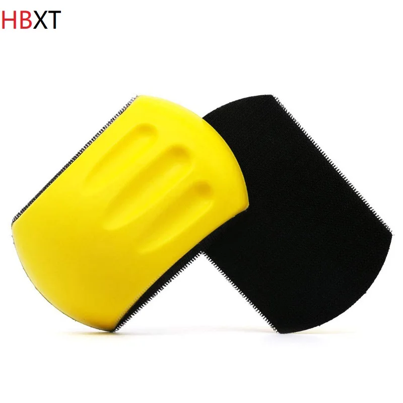 Mouse Shaped Foam Hand Sanding Pad Hook and Loop Sanding Disc Automotive Abrasives Foam Hand Sanding Block