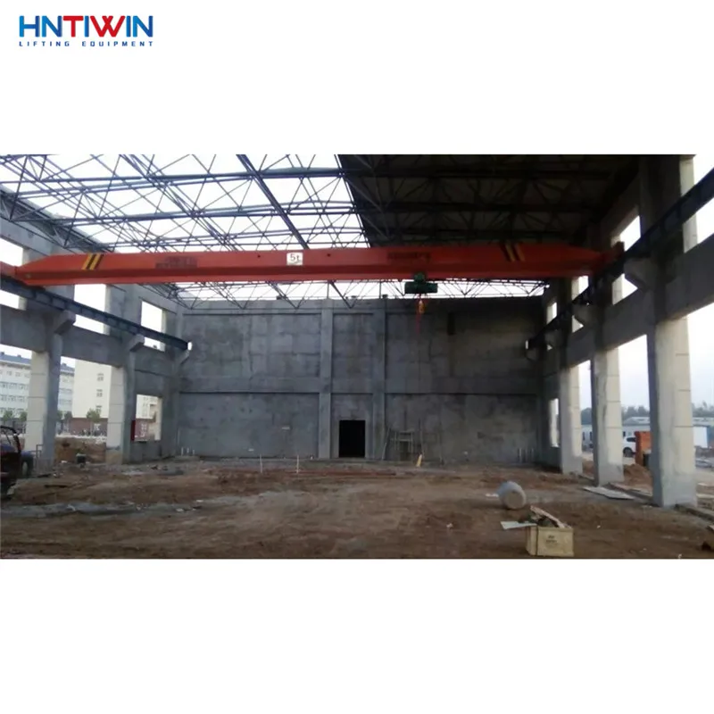 Single girder rail mounted 1ton overhead bridge crane