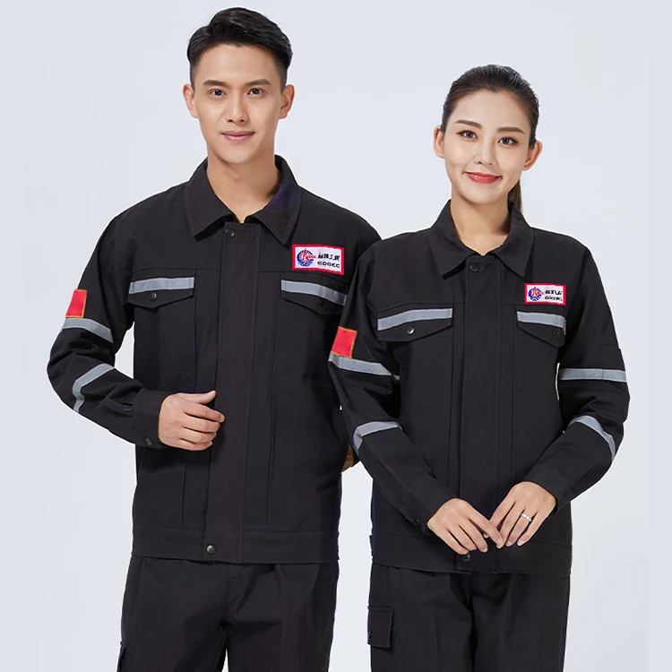 Pure Cotton Simple Skin-friendly Comfortable Work Uniforms Overalls Wear-resistant Breathable Working Clothes for Men