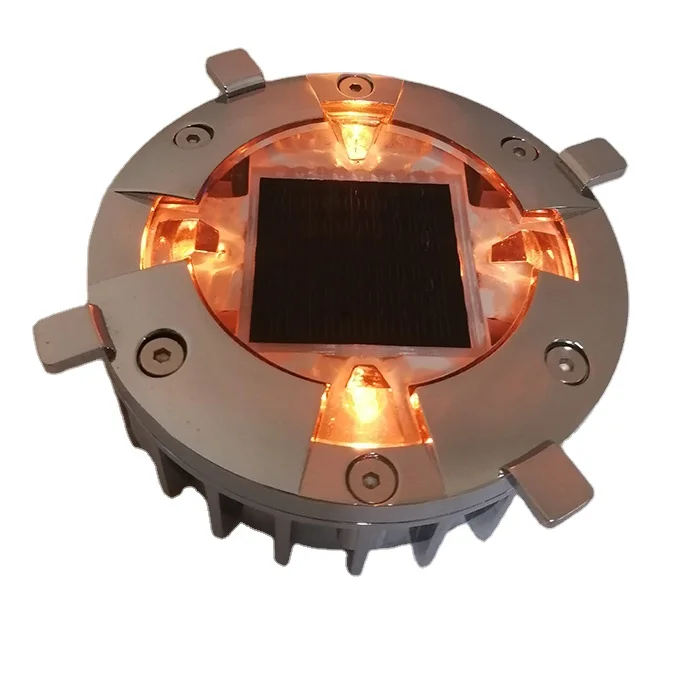Factory Price Solar Powered Cat Eye 6 Screws Embedded Road Stud Raised Stud Super Bright LED Light Waterproof IP68