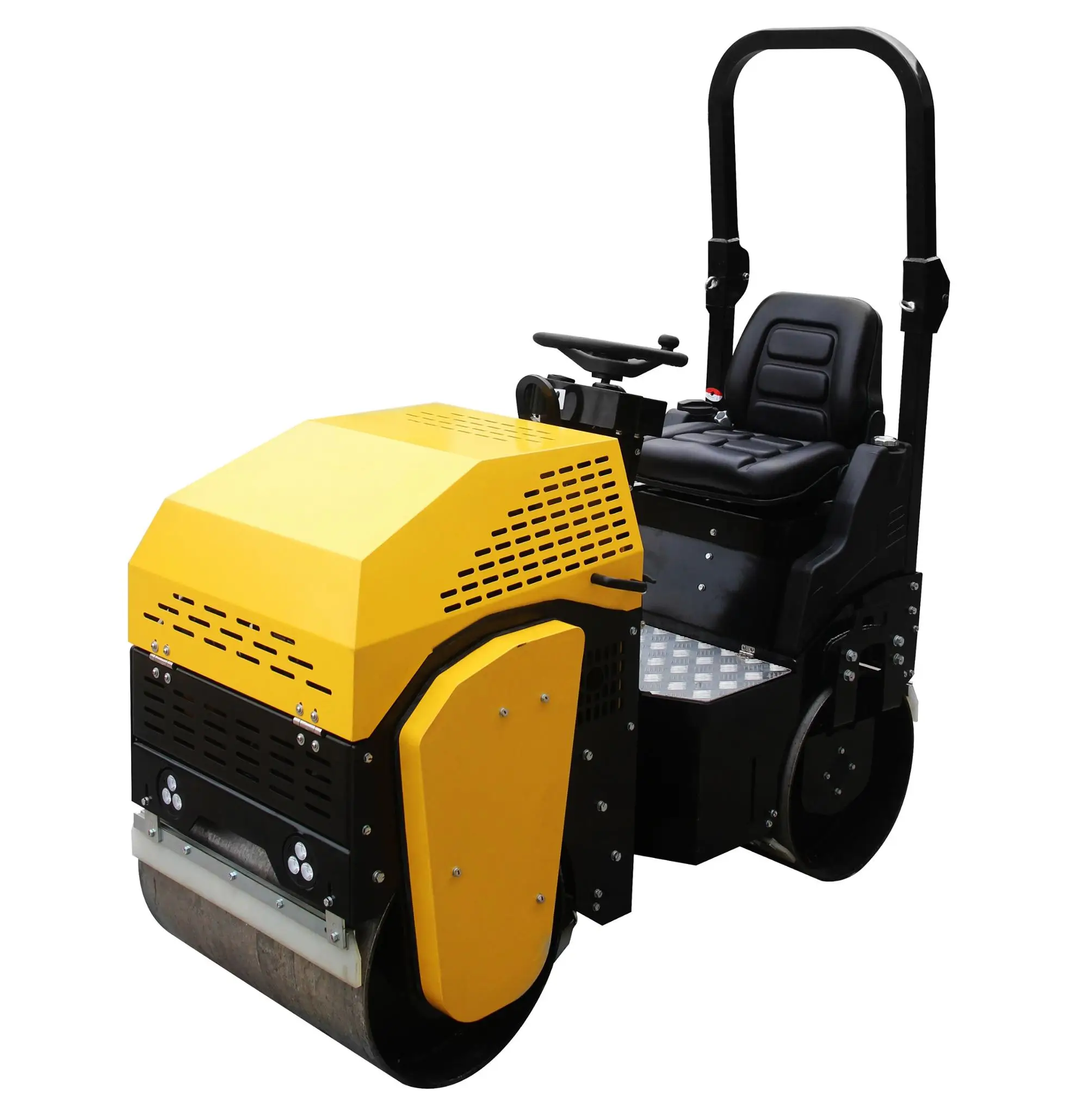 1000KG, 1TON, gasoline engine/diesel engine ride on hydraulic double drum vibratory road roller for sale