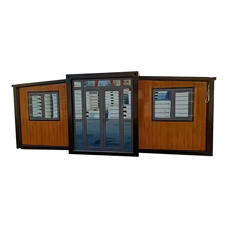 DFBD Used Small Foldable Luxury Free Fab Aluminum Extensible Push Out Glass Container House Cheap 20ft Folding Home