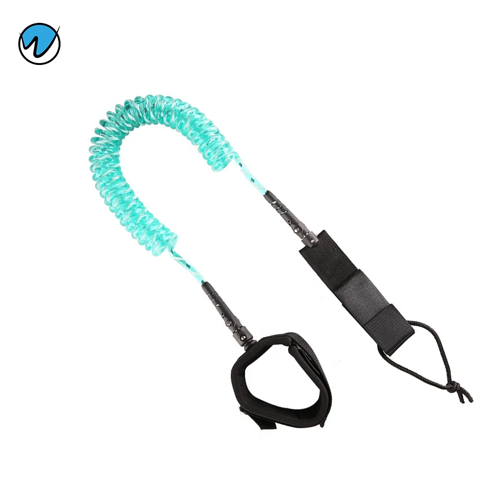 hot-sale Wholesale Cheap Coiled Surf Sup Board Leash Surfboard Surf Leash Surf Waist SBR cuff custom