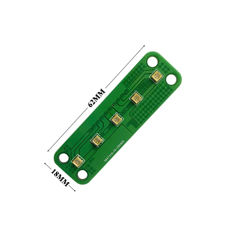 63*19mm UVC led module 265nm 285nm 395nm 405nm double side board 3W 3.7V 5V UVC LED module for portable sterilizer