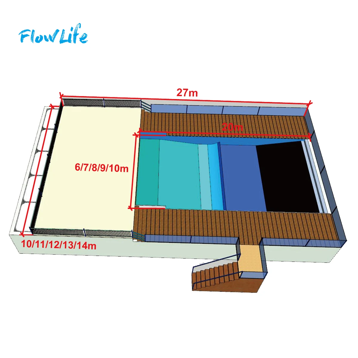 Flowlife Water Park Popular artificial Surf Wave Machine Citywave swimming wave pool