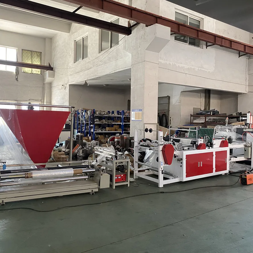 Hot sale Triangle plastic film folding machine with BOPP OPP PE side sealing bag making machine