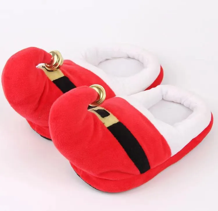 Autumn Winter Christmas Parent-Child Cotton Slippers Thick Bottom Indoor Wood Floor Factory Wholesale
