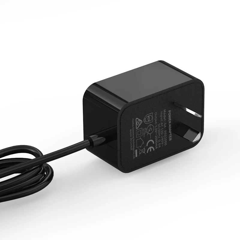 
5V 2A Australian Standards SAA certified power adapter AU TUV safety authority certified 10W power plug wall power supply 