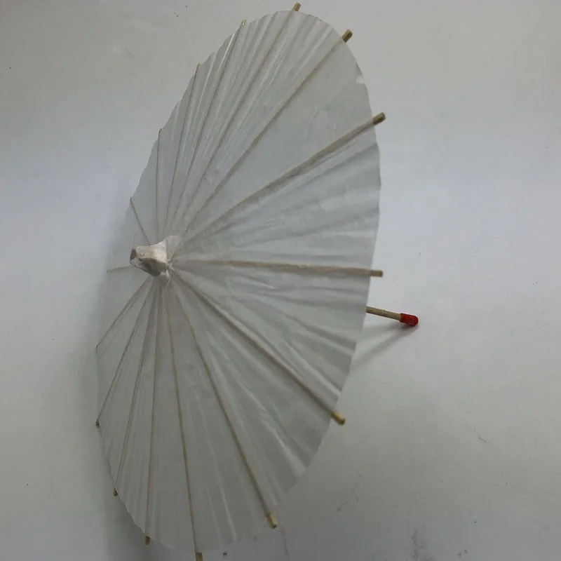 Kids DIY painting small size diameter 20cm white blank Paper Umbrella
