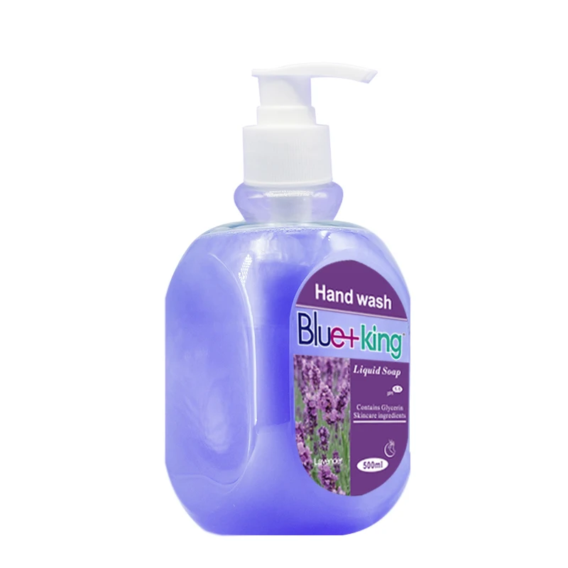 Blue-King Бестселлер белая этикетка для мытья рук Жидкое Мыло Лавандовый аромат 500 мл