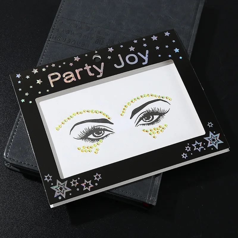 Colorful Butterfly Design Rhinestones Jewelry Artificial Fake Tattoos Festival Make Up Face Jewels for Woman