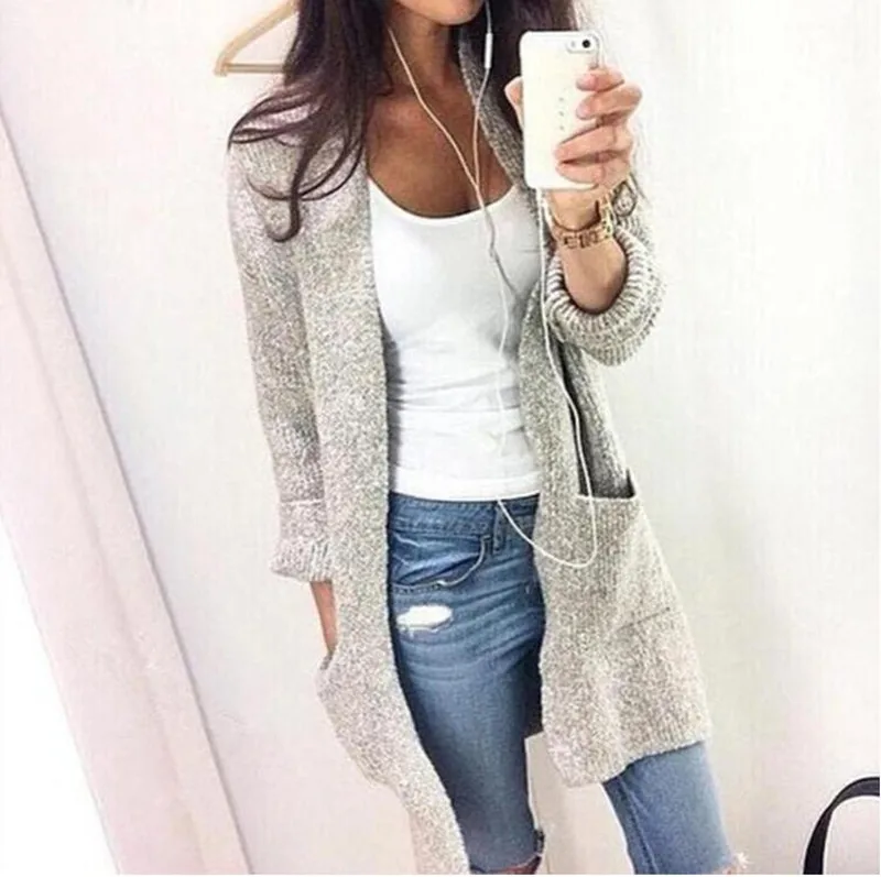 
Hot Sale Woman Sweater and Cardigan Plus Size Long Sleeves Ladies Sweater Cardigan Front Open Women Winter Sweater Cardigan 