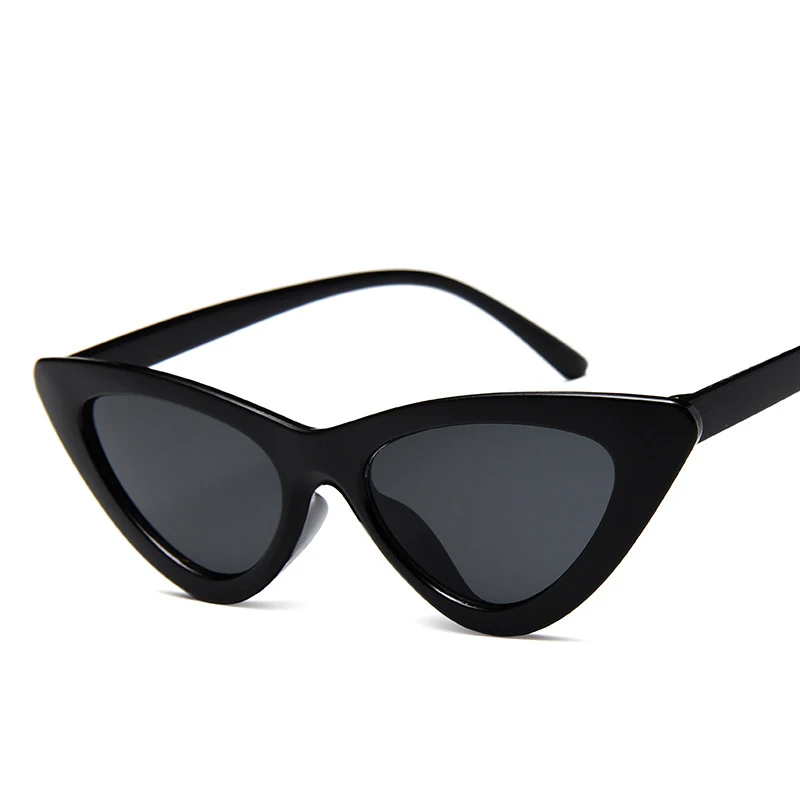 Fashion Triangle Shaped Cat Eye Sun Glasses Transparent Ocean Lens Colorful Cateye Sunglasses 2022