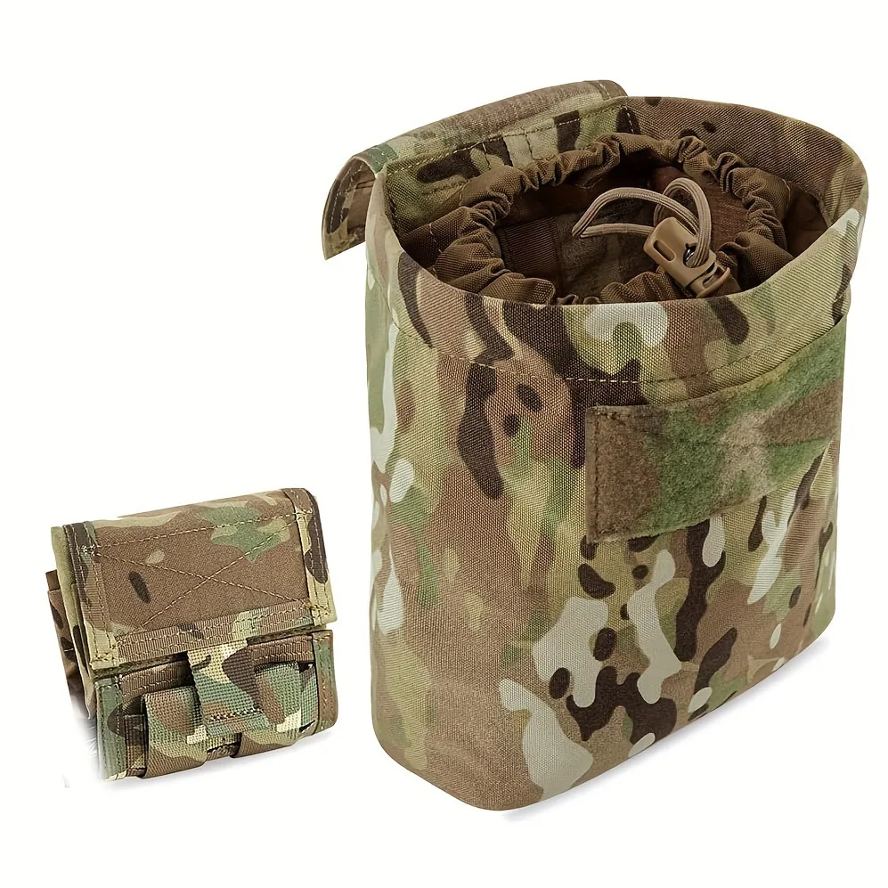 Tactical Hunting EDC Foldable Mag Bag Recovery Molle Ammo Dump Magazine Pouch Accessory Bag