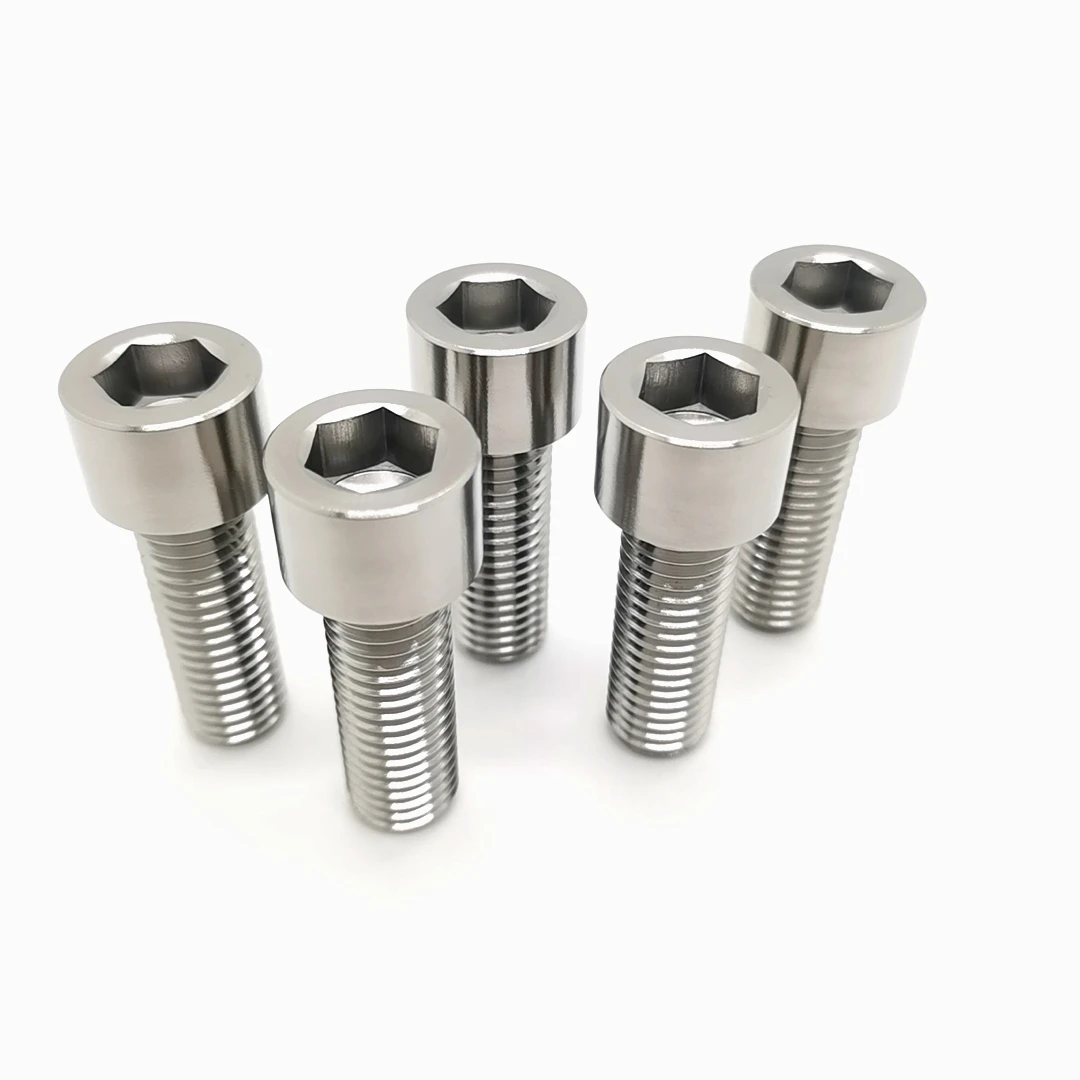 ZFTI Custom ODM/OEM     Din912  M10 M12 M14 Titanium allen  hex  bolt   titanium screw socket head screw
