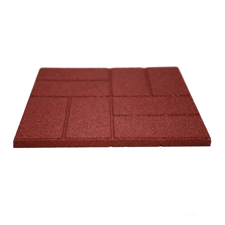 Outdoor interlocking rubber flooring brick for horse barn patio backyard paver walkway rubber brick
